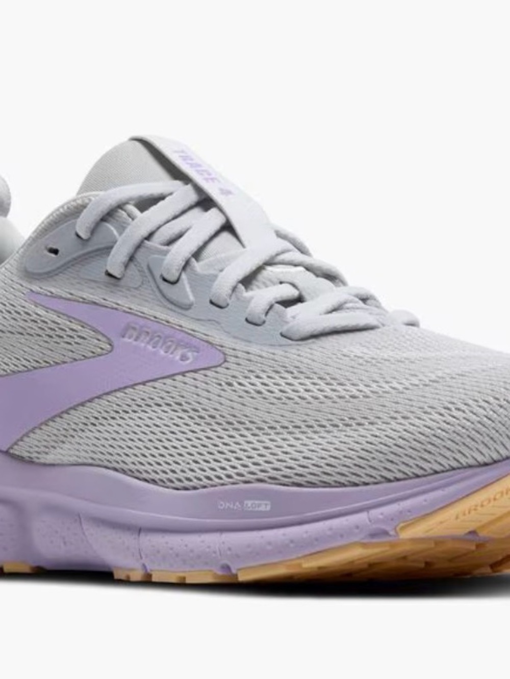 Brooks Women’s Running Shoe in Light Gray and Lavender
